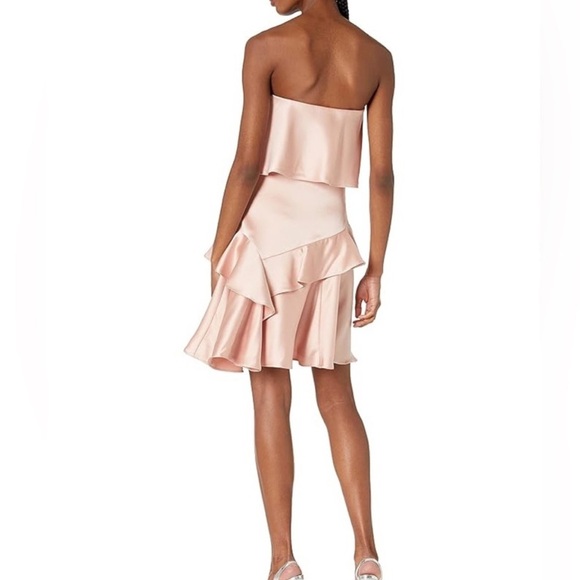 Halston heritage strapless tiered ruffle dress - Picture 2 of 11